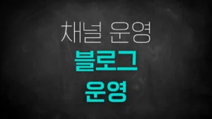 블로그 운영